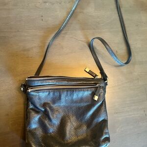 Black Leather Crossbody Bag